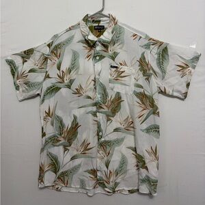 BALI Men’s size M Tropical Hawaiian Shirt 100% Viscose Floral(A431)✨